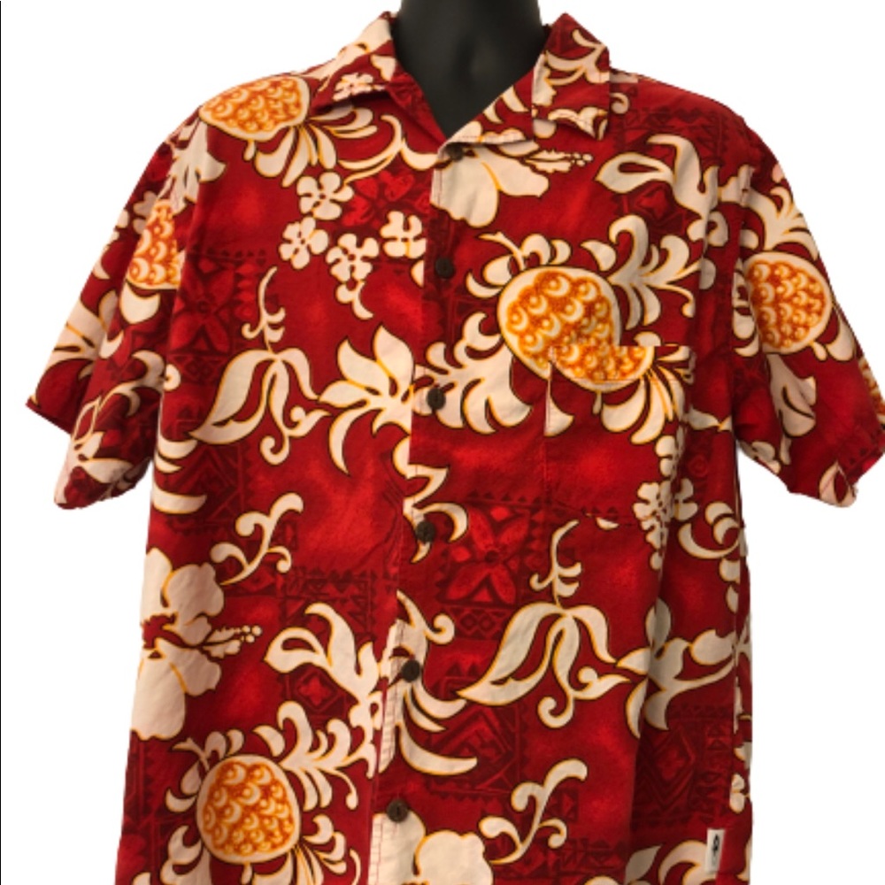 Good Vines Hawaiian Floral Button-down Shirt Large